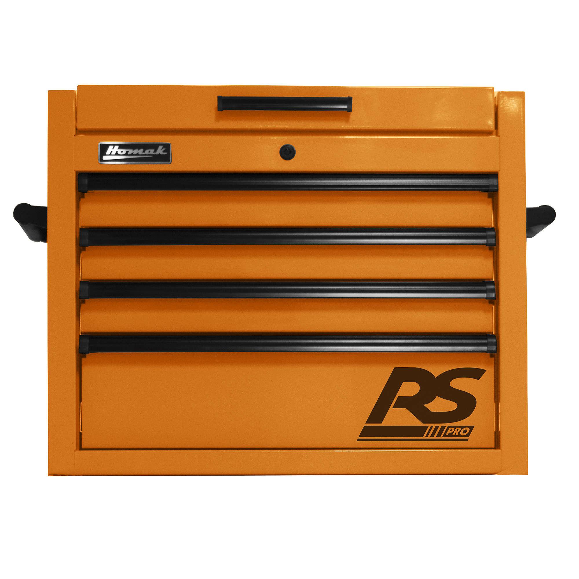Homak RS Pro, 27in. RS PRO 4 DWR TOP CHEST ORANGE, Width 29.3 in, Height 24 in, Color Orange, Model# OG02027401